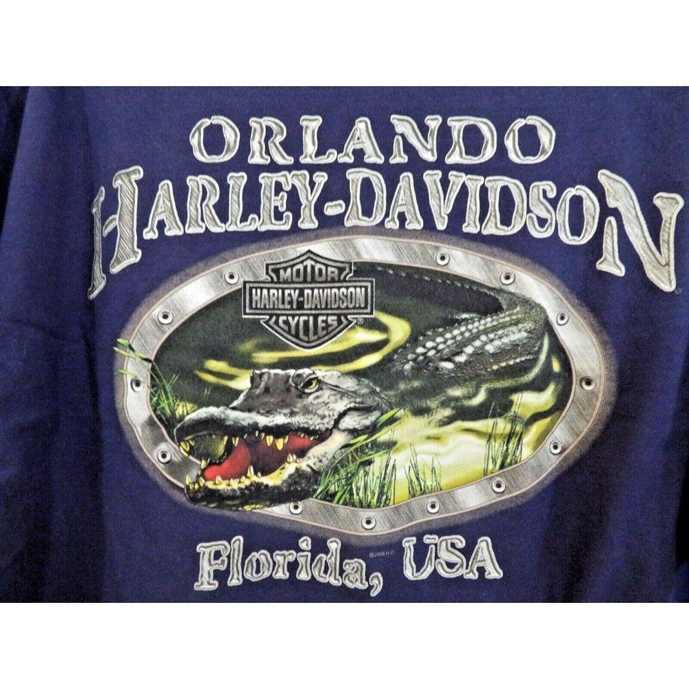 Harley Davidson Orlando‎ Florida Gator Double Sided T Shirt Men's XL